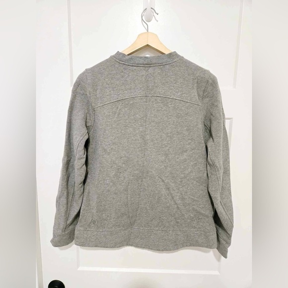 Lululemon Fleece Be True Crew Sweatshirt Gray Size 8 - Picture 7 of 13